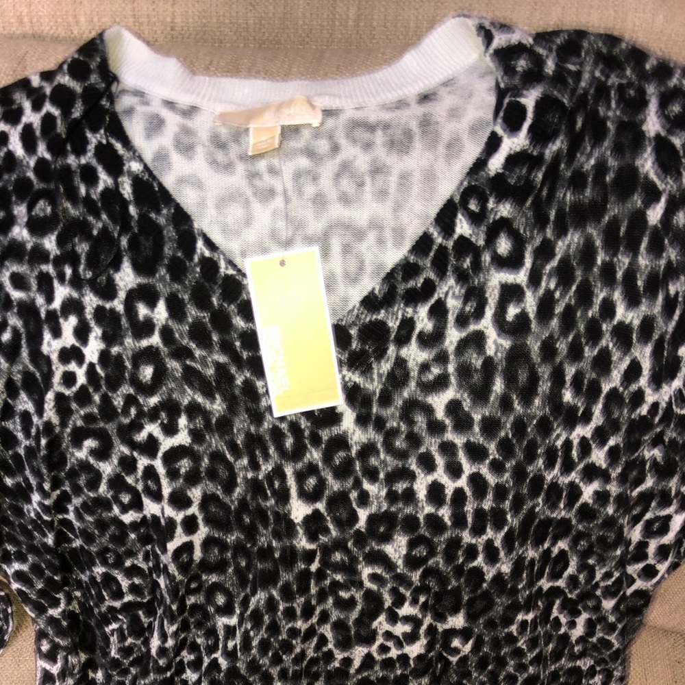 NWT Michael Kors Leopard Sweater